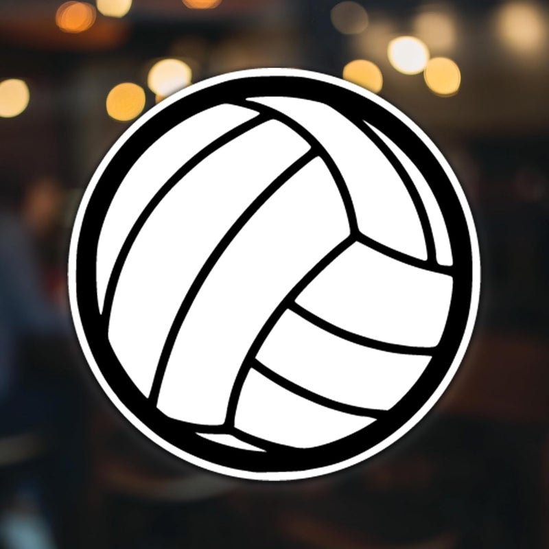 KCD Volleyball Vinyl Decal Sticker | 5" Black on White | for Cars, Trucks, Laptops, Walls, and More | KCD90B - Image 2